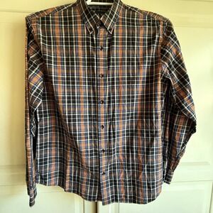 Armani Exchange Men's Plaid Button Down Shirt Long Sleeve Casual Large